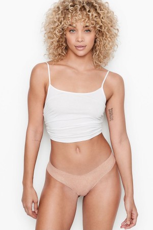 Almost Nude Victoria's Secret Sexy Illusions by Victorias Secret No Show Thong Knickers | BKA-751824