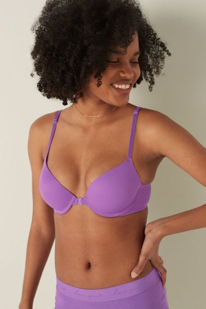 Amethyst Orchid Purple Halloween Victoria's Secret Smooth Push Up T-Shirt Bra | DGV-861794