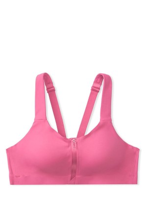 Apricot Frost Orange Victoria's Secret Knockout High Impact Racerback Zip Up Sports Bra | ZAK-091756