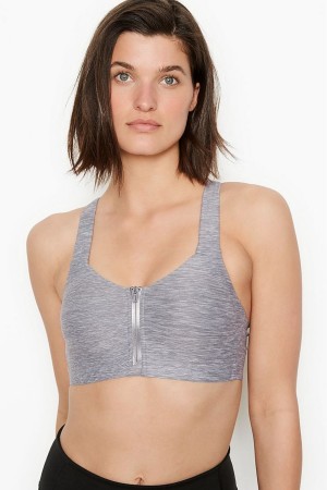 Apricot Frost Orange Victoria's Secret Knockout High Impact Racerback Zip Up Sports Bra | FQG-163082