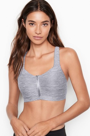 Apricot Frost Orange Victoria's Secret Knockout High Impact Racerback Zip Up Sports Bra | SQJ-802673