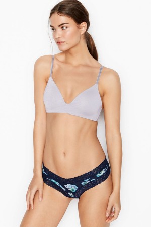 Aqua Daisy Dot Victoria's Secret Stretch Cotton LCE W CTN CHEEKY | MXH-796815