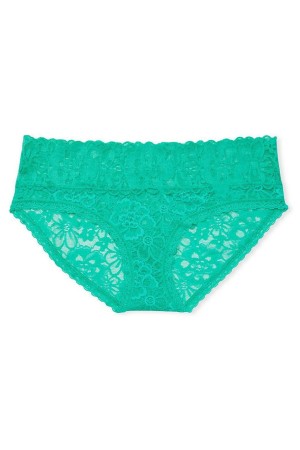 Aqua Sea Green Victoria's Secret The Lacie Lace Hipster Knickers | WGZ-215098