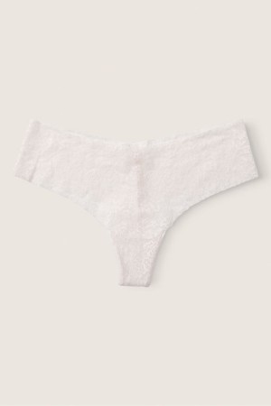 Arctic Ice Blue Victoria's Secret No Show Thong Lace Knickers | XSV-984361