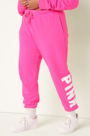 Atomic Pink Sans Logo Victoria's Secret Fleece Lounge Jogger | BSI-164059