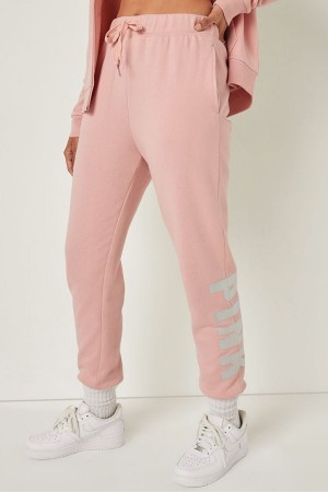 Atomic Pink Sans Logo Victoria's Secret Fleece Lounge Jogger | JHL-218307