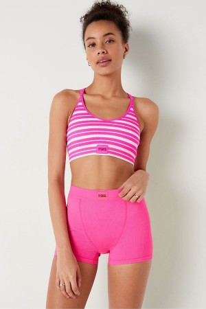 Atomic Pink Victoria's Secret High Waist Rib Seamless Boxer Brief | VTO-953681