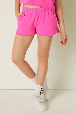 Atomic Pink Victoria's Secret Lounge Cotton Shorts | SPR-423901