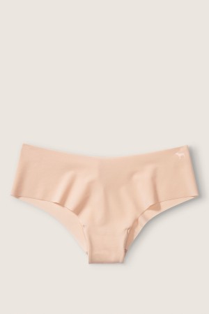 Beige Nude Victoria's Secret No-Show No Show Cheeky Knickers | ZEW-024175