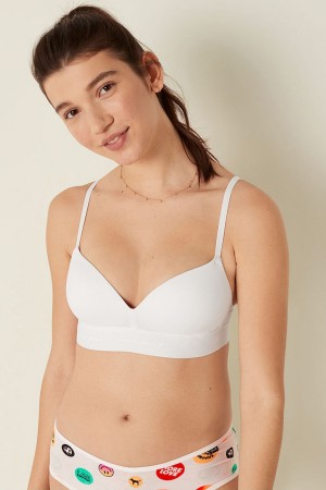 Beige Nude Victoria's Secret Wear Everywhere Smooth Non Wired Push Up T-Shirt Bra | JQN-734280