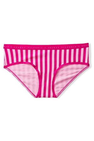 Berry Blush Casual Stripe Victoria's Secret Stretch Cotton Stretch Cotton Hipster Knickers | ZLB-495360