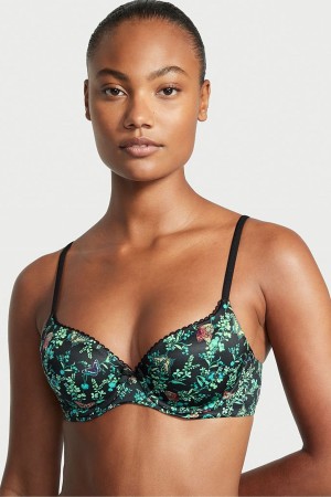 Black Butterflies Victoria's Secret Body by Victoria Smooth Lightly Lined Demi Bra | FES-258641