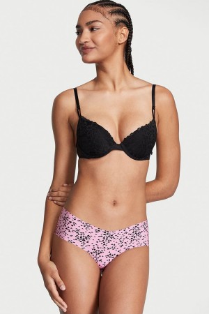 Black Ditsy Strawberry Victoria's Secret Sexy Illusions by Victorias Secret No Show Cheeky Knickers | JAI-146058