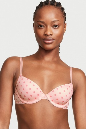 Black Dots Victoria's Secret Victorias Secret T Shirt Push Up Bra | PTQ-320976