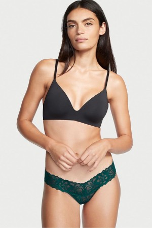 Black Ivy Victoria's Secret The Lacie Lace Thong Knickers | HVR-294176