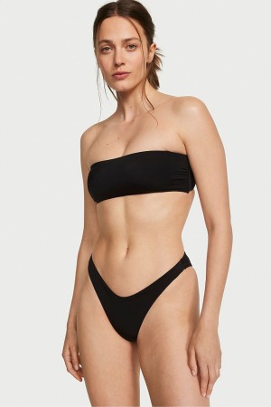 Black Nero Victoria's Secret Bandeau Swim Bikini Top | NGH-034287