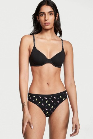 Black Popsicles Victoria's Secret Stretch Cotton Cotton Bikini Knickers | ACH-761928