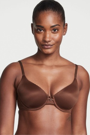 Black Swirling Heart Victoria's Secret Body by Victoria Smooth Lightly Lined Full Cup Bra | MOA-280143