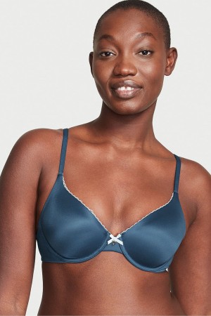 Black Swirling Heart Victoria's Secret Body by Victoria Smooth Lightly Lined Full Cup Bra | EGY-702356