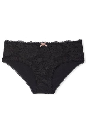 Black Victoria's Secret Body by Victoria Lace Hipster Knickers | HXO-102734