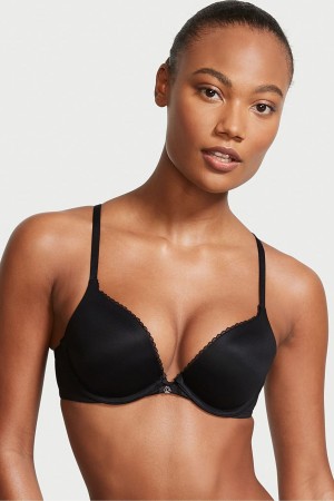 Black Victoria's Secret Body by Victoria Smooth Push Up Bra | ZGU-456217