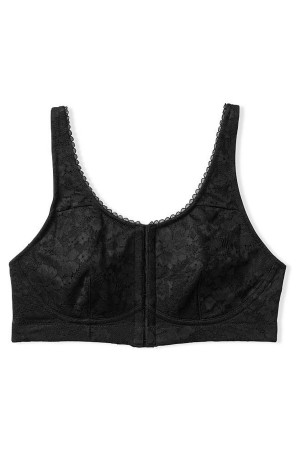 Black Victoria's Secret Body by Victoria Front Fastening Unlined Post Surgery Bra | UXJ-509873