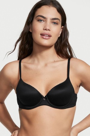 Black Victoria's Secret Body by Victoria Smooth Lightly Lined Demi Bra | BJE-423189