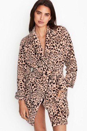 Black Victoria's Secret Cosy Short Robe | SJN-372091