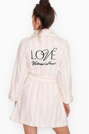 Black Victoria's Secret Cosy Short Robe | YHQ-235760