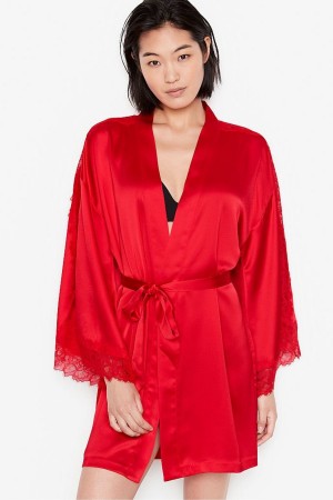 Black Victoria's Secret Lace Inset Robe | JPO-975436