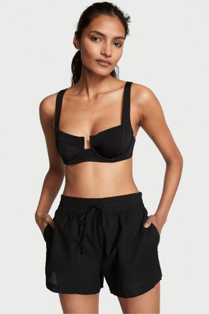 Black Victoria's Secret Linen Shorts | OGH-918476