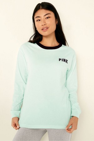 Black Victoria's Secret Long Sleeve T-Shirt | EWU-098716