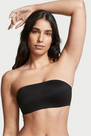 Black Victoria's Secret Love Cloud Smooth Lightly Lined Non Wired Strapless Bra | TLZ-309726