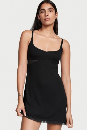 Black Victoria's Secret Modal Slip Dress | CDH-649015