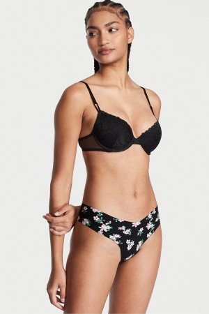 Black Victoria's Secret No-Show No Show Thong Knickers | MHW-816502