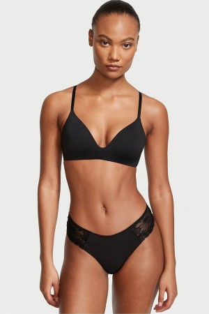 Black Victoria's Secret Sexy Illusions by Victorias Secret No Show Thong Knickers | ZSH-396175