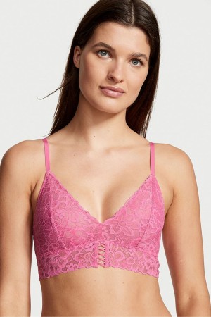 Black Victoria's Secret Sexy Tee Lace Unlined Bralette | TGY-842713