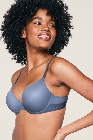 Black Victoria's Secret Smooth Push Up T-Shirt Bra | SXN-064258