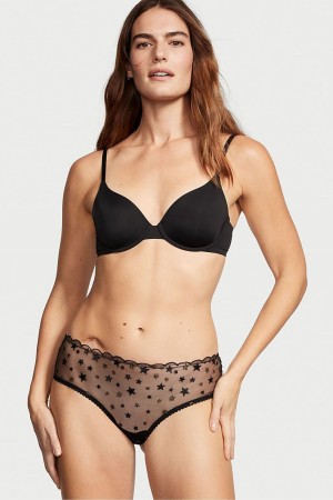 Black Victoria's Secret The Lacie Lace Cheeky Knickers | XBC-387405