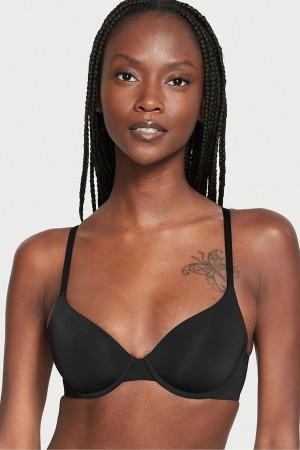 Black Victoria's Secret The T-Shirt Smooth Lightly Lined T-Shirt Bra | WXJ-821346