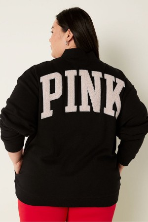 Black Victoria's Secret Varsity Jacket | LWR-107428