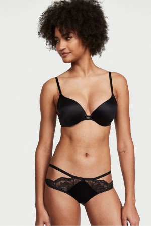 Black Victoria's Secret Very Sexy Lace Cheeky Knickers | ZJS-918705