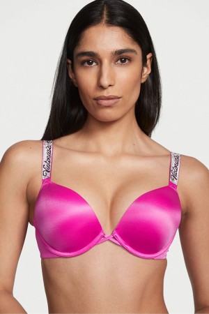 Black Victoria's Secret Very Sexy Shine Strap Add 2 Cups Bombshell Bra | CIM-783562