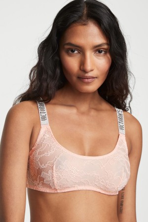 Black Victoria's Secret Very Sexy Shine Strap Lace Bralette | JVR-243761