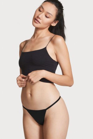 Black Victoria's Secret Very Sexy Smooth G String Knickers | IQK-402375