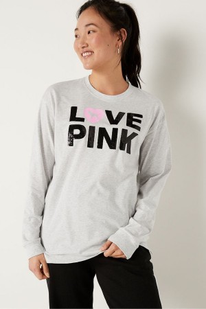 Bloom Green Victoria's Secret Long Sleeve T-Shirt | CMI-463872