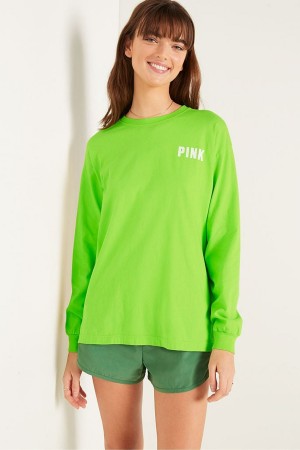 Bloom Green Victoria's Secret Long Sleeve T-Shirt | ZRU-461250