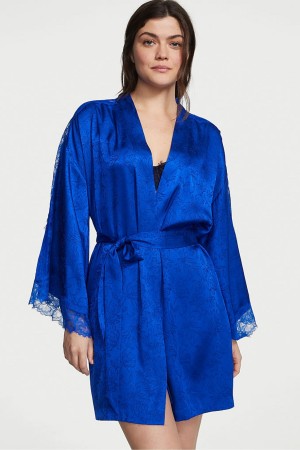 Blue Oar Victoria's Secret Satin Lace Robe | DBJ-965071