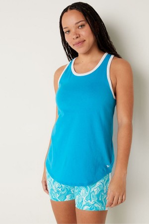 Bright Marine Blue Victoria's Secret Everyday Ringer Tank | UOZ-718293