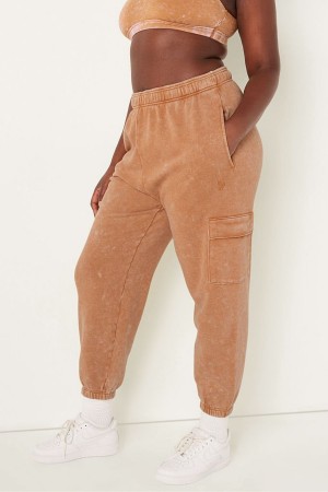 Brown Victoria's Secret Fleece Lounge Jogger | QFH-758431